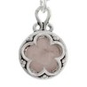 Amuleto Plata Gotland con Cuarzo Rosa 1,7 x 1,1 cm